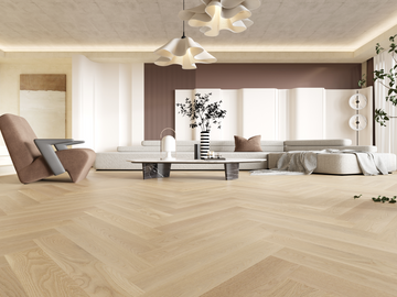 Ingénierie chêne blanc herringbone naked
