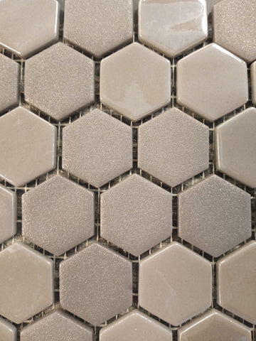 Onix hexagone stone grey mosaique 1x1  *liqu*