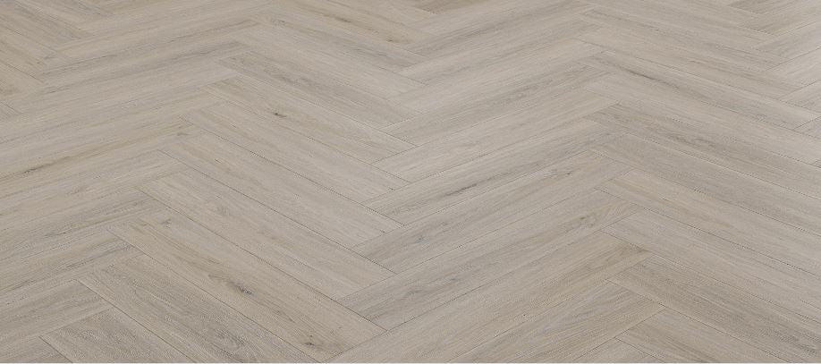 Engineered 3/4'' - greige white oak lacquered - herringbone